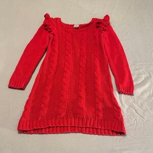 Carter's Kid Red Cable Knit Dress - Size 5